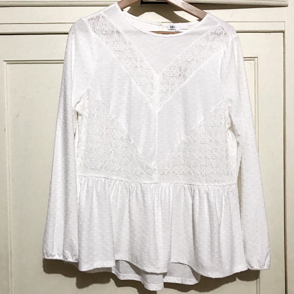 DR2 Lace Peplum Top